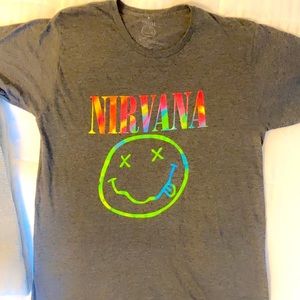 Sz M Neon Nirvana grey T-Shirt NWOT